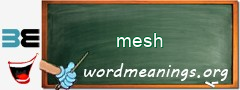 WordMeaning blackboard for mesh